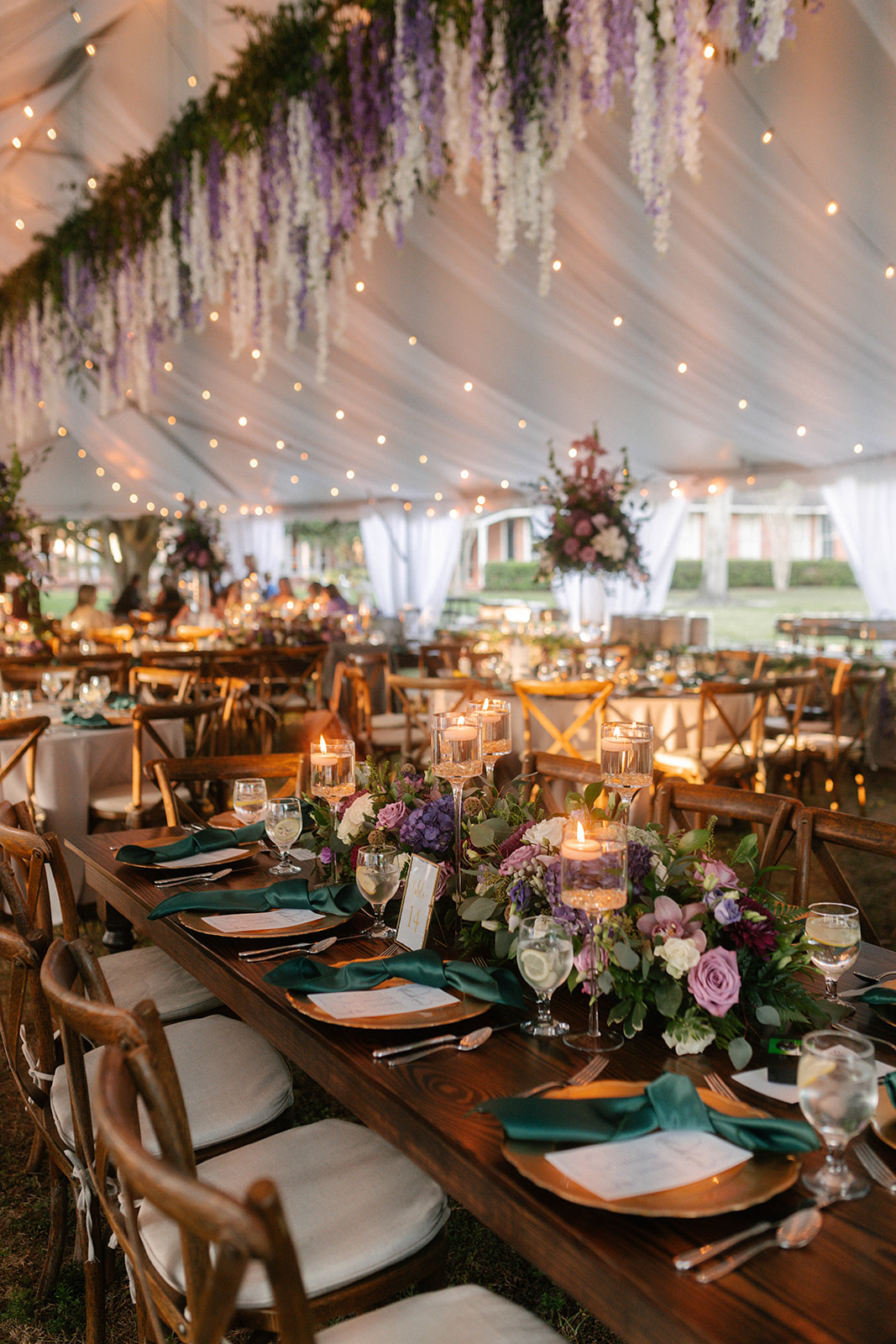 Stunning Wedding Reception Table with Florals