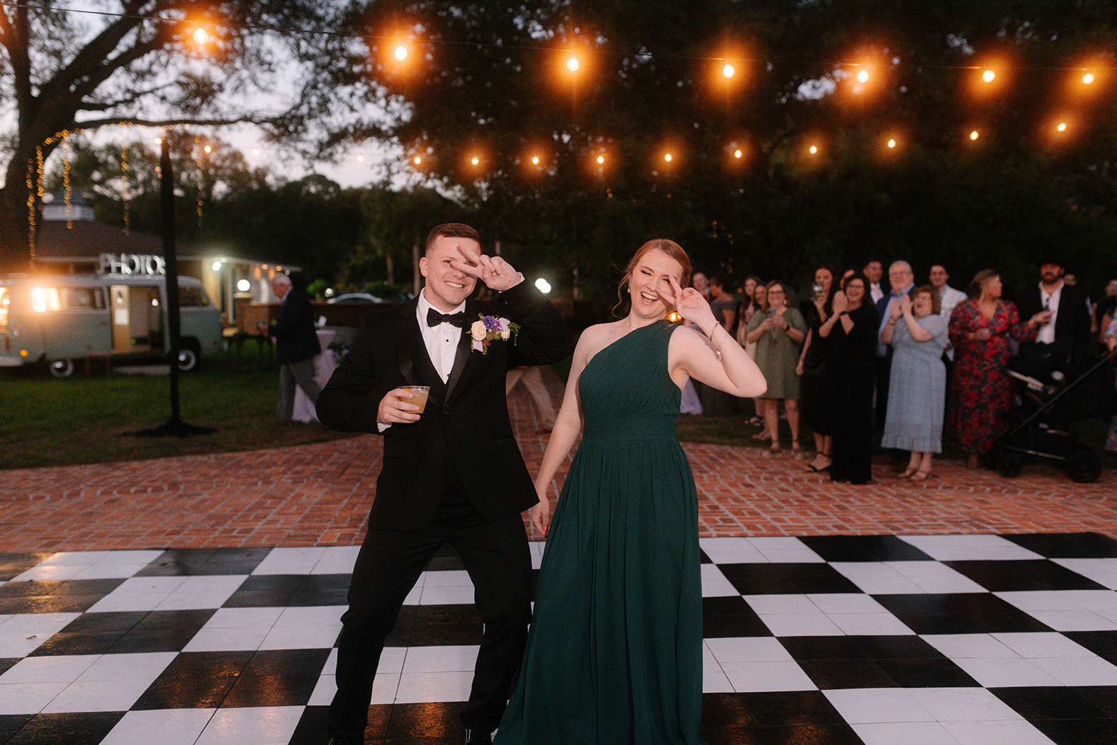 Couple on the Dance Floor Smiling