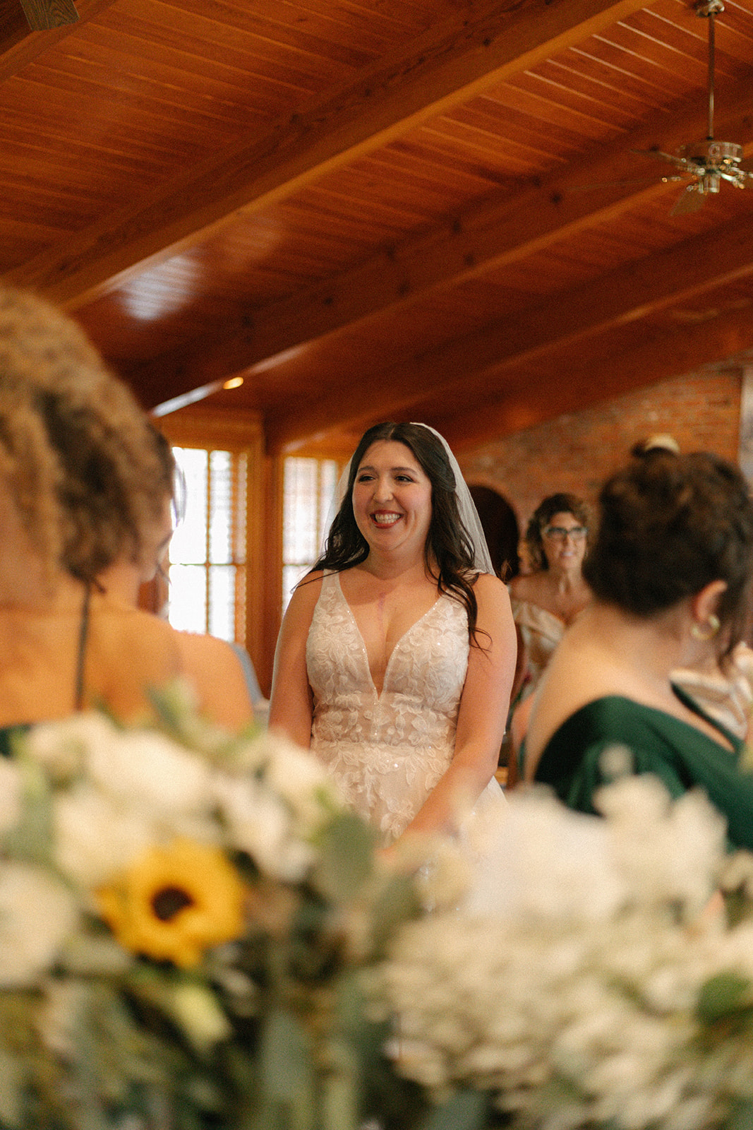 Bride waiting for wedding ceremony to start